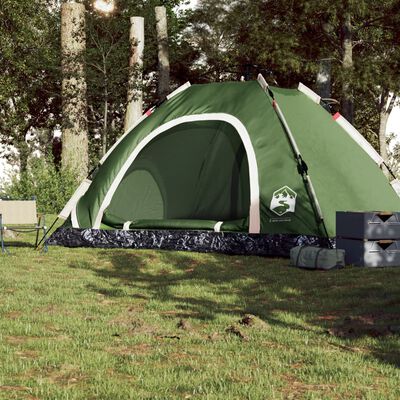 vidaXL Tente de camping 5 personnes vert libération rapide