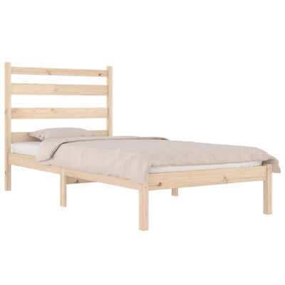 vidaXL Cadre de lit bois de pin massif 90x190 cm simple