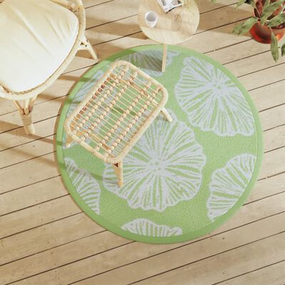 vidaXL Tapis d'extérieur vert Ø120 cm PP