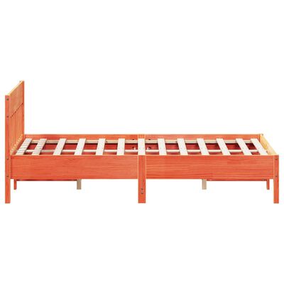 vidaXL Cadre de lit sans matelas cire marron 140x190cm bois pin massif