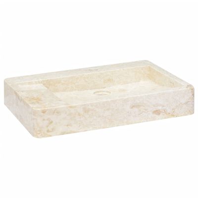 vidaXL Lavabo Crème 58x39x10 cm Marbre