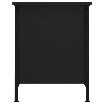 vidaXL Meuble TV avec portes noir 60x35x45 cm bois d'ingénierie