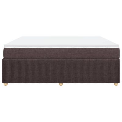 vidaXL Sommier à lattes de lit avec matelas Marron foncé 200x200 cm