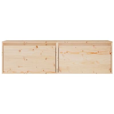 vidaXL Armoires murales 2 pcs 60x30x35 cm Bois de pin massif