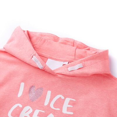 Sweatshirt à capuche pour enfants rose vif 92