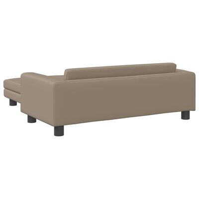 vidaXL Canapé avec repose-pied pour enfants cappuccino 100x50x30 cm