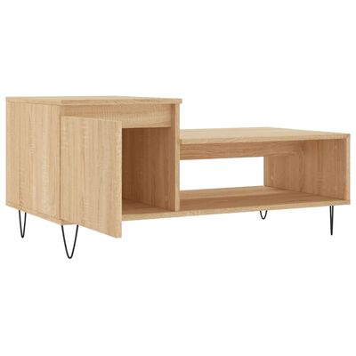 vidaXL Table basse Chêne sonoma 100x50x45 cm Bois d'ingénierie