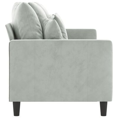 vidaXL Canapé à 3 places Gris clair 180 cm Velours