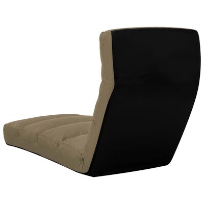 vidaXL Chaise pliable de sol Cappuccino Similicuir