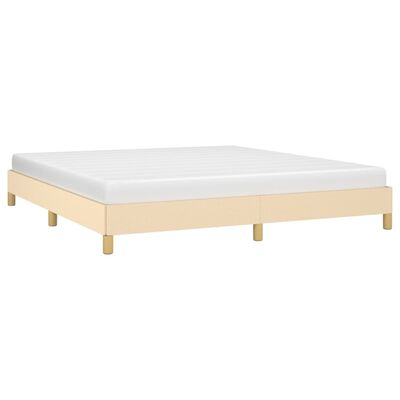 vidaXL Cadre de lit sans matelas crème 180x200 cm tissu