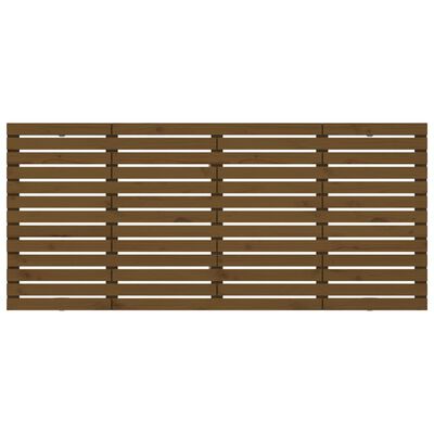 vidaXL Tête de lit murale Marron miel 166x3x91,5 cm Bois massif de pin