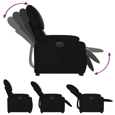 vidaXL Fauteuil inclinable électrique noir similicuir