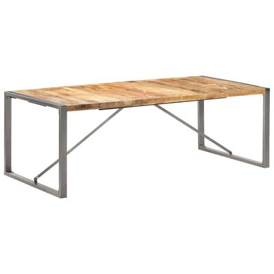 vidaXL Table à manger 220x100x75 cm Bois de manguier massif brut