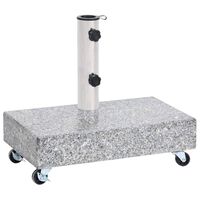 vidaXL Socle de parasol Gris clair 45x25x8,3 cm Granite