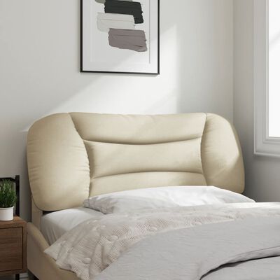 vidaXL Coussin de tête de lit crème 100 cm tissu