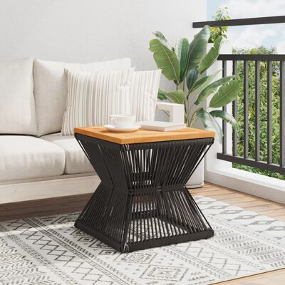 vidaXL Table basse avec base en fil de fer noir bois d'acacia massif