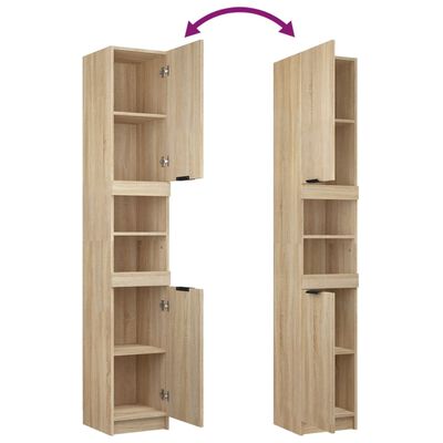 vidaXL Armoire salle de bain chêne sonoma 32x34x188,5 cm