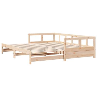 vidaXL Lit de jour sans matelas 80x200 cm bois de pin massif