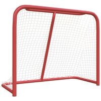 vidaXL But de hockey rouge et blanc 183x71x122 cm polyester