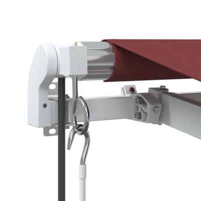 vidaXL Auvent rétractable automatique avec LED bordeaux 350x250 cm