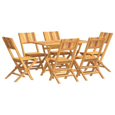 vidaXL Ensemble à manger de jardin 7 pcs Bois de teck solide