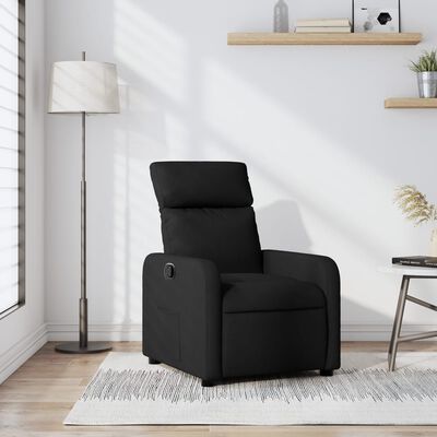 vidaXL Fauteuil inclinable Noir Tissu