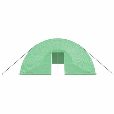 vidaXL Serre avec cadre en acier vert 84 m² 14x6x2,85 m