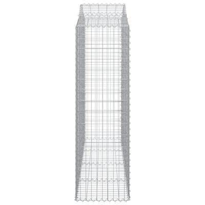 vidaXL Paniers à gabions arqués 2 pcs 200x50x160/180 cm Fer galvanisé