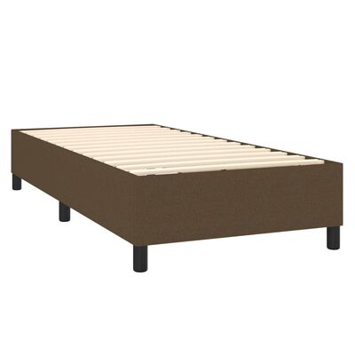 vidaXL Sommier à lattes de lit avec matelas Marron foncé 100x200 cm