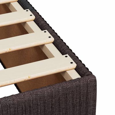 vidaXL Sommier à lattes de lit avec matelas Marron foncé 90x190 cm