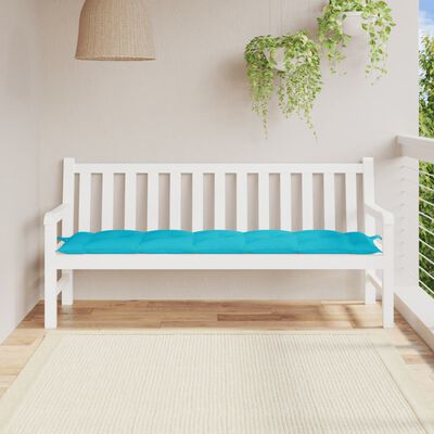 vidaXL Coussin de banc de jardin turquoise 180x50x7 cm tissu oxford