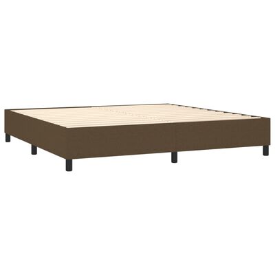 vidaXL Sommier à lattes de lit avec matelas Marron foncé 200x200 cm