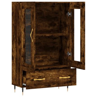 vidaXL Buffet haut chêne fumé 69,5x31x115 cm bois d'ingénierie