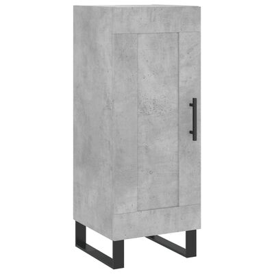 vidaXL Buffet haut Gris béton 34,5x34x180 cm Bois d'ingénierie