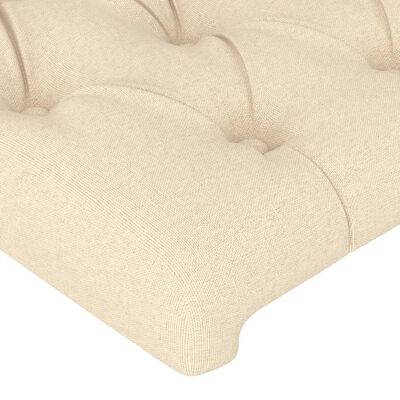 vidaXL Tête de lit à LED Crème 180x7x118/128 cm Tissu