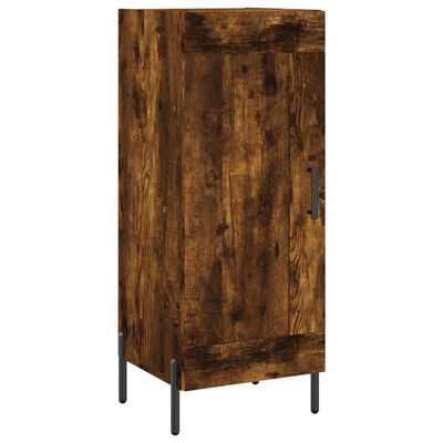 vidaXL Buffet haut Chêne fumé 34,5x34x180 cm Bois d'ingénierie