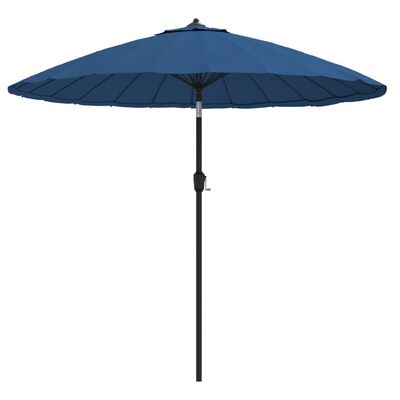 vidaXL Parasol d'extérieur avec mât en aluminium 500 cm bleu azuré