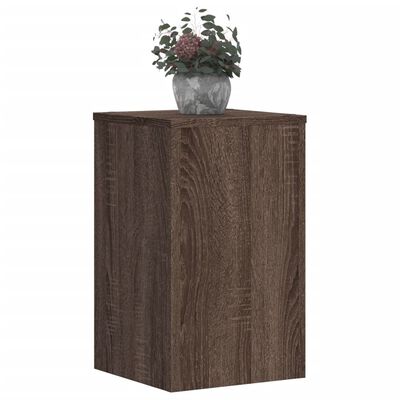 vidaXL Supports pour plantes 2 pcs chêne marron bois d'ingénierie