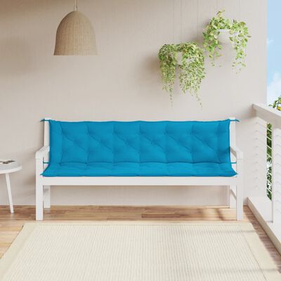 vidaXL Coussin de banc de jardin bleu clair tissu oxford