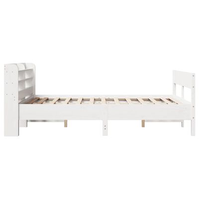 vidaXL Cadre de lit sans matelas blanc 120x190 cm bois de pin massif