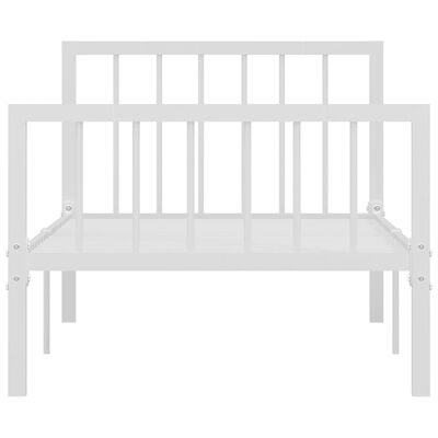 vidaXL Cadre de lit sans matelas blanc métal 90x200 cm