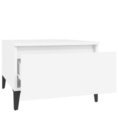 vidaXL Tables d'appoint 2 pcs Blanc 50x46x35 cm Bois d'ingénierie