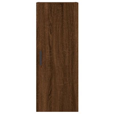 vidaXL Buffet haut Chêne marron 34,5x34x180 cm Bois d'ingénierie