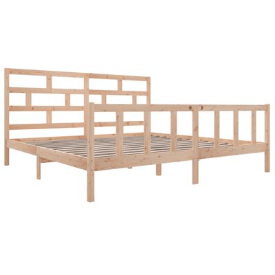 vidaXL Cadre de lit bois de pin massif 180x200 cm super king