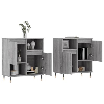 vidaXL Buffets 2 pcs sonoma gris bois d'ingénierie