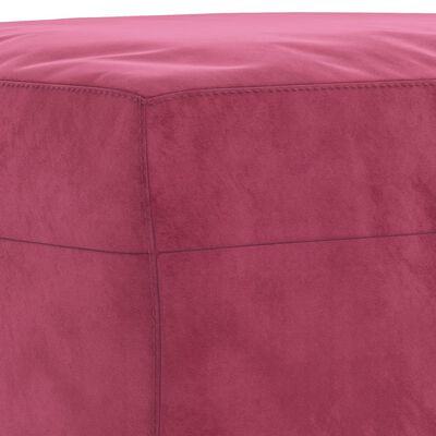 vidaXL Repose-pied Rouge bordeaux 60x50x41 cm Velours