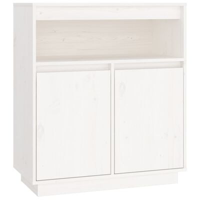 vidaXL Buffet Blanc 70x34x80 cm Bois massif de pin