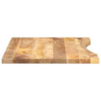 vidaXL Dessus de bureau avec courbe 80x50x2,5 cm manguier massif brut