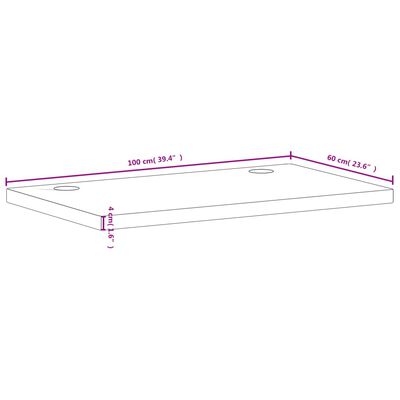 vidaXL Dessus de bureau 100x60x4 cm bois massif de hêtre