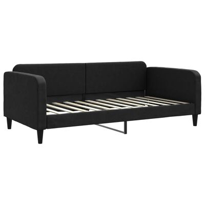 vidaXL Lit de jour avec gigogne sans matelas noir 100x200 cm